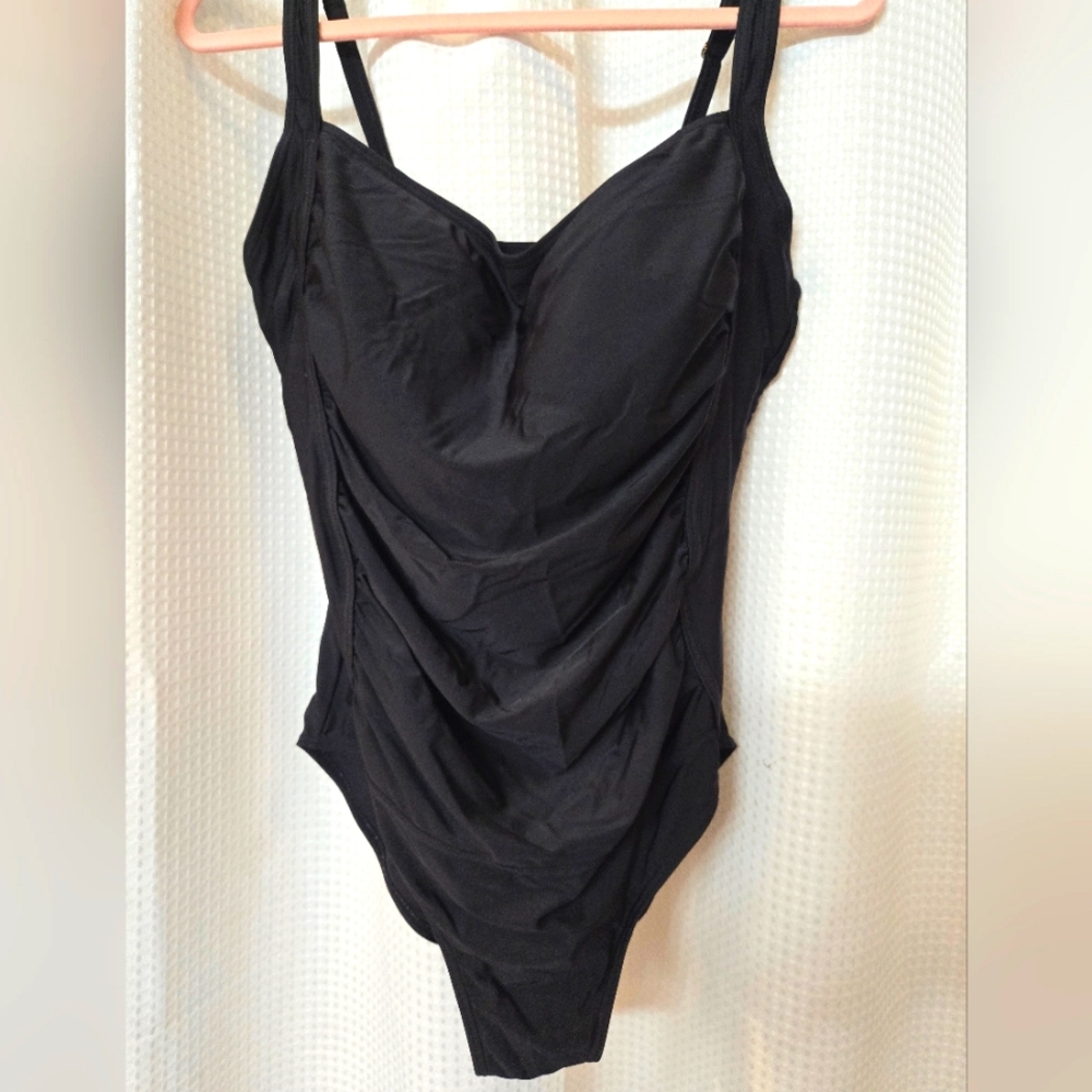 Black One-Piece Swimsuit (XL)